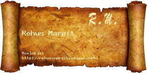 Rehus Margit névjegykártya